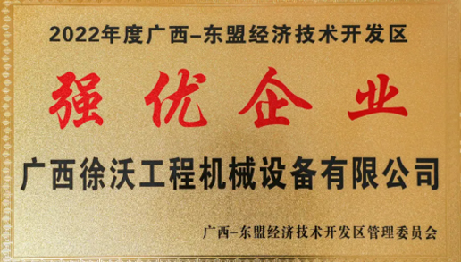 勇立潮头|徐沃装备荣获广西东盟经济技术开发区管理委员会授予的多个奖项！